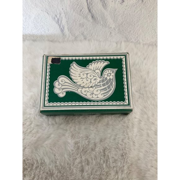 Vintage Avon Silver Dove Ornament Bird Of Paradise Cologne Set 0.5 Oz With Box - Picture 5 of 6